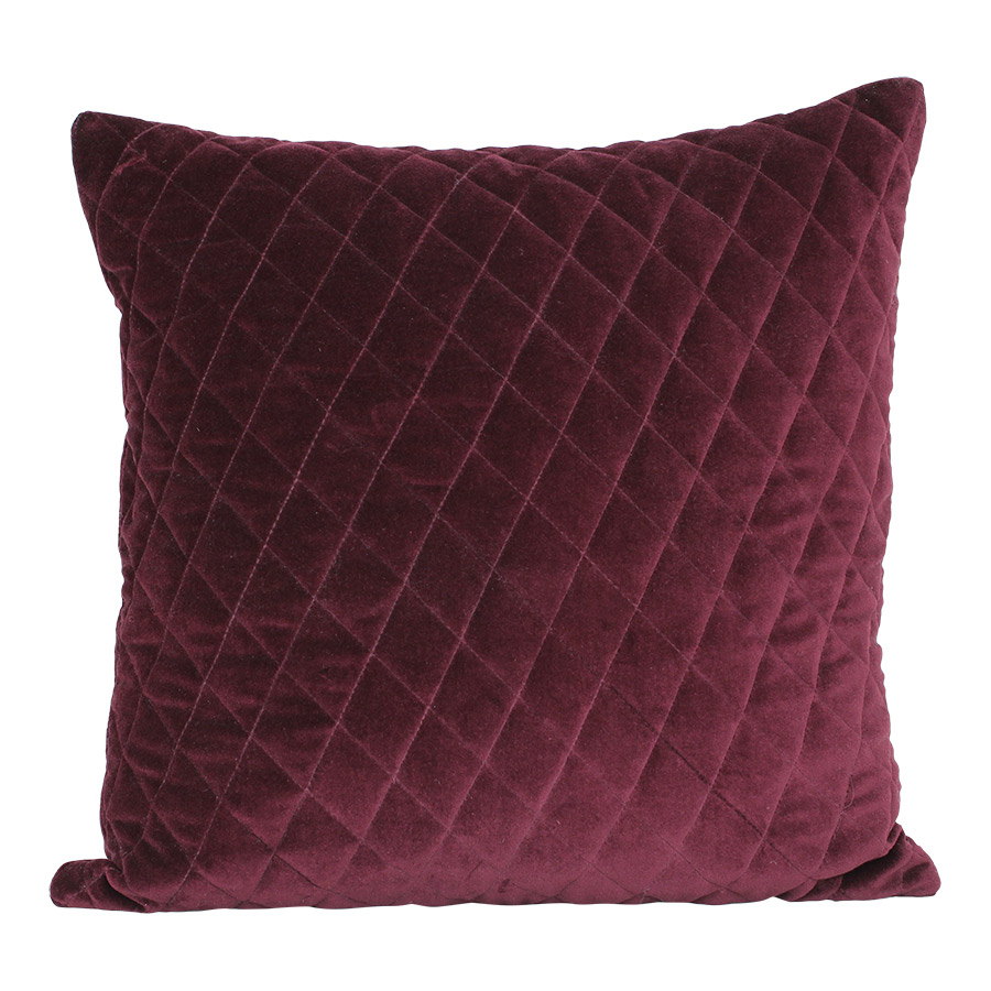 Strömshaga taie d'oreiller velours, rouge vin