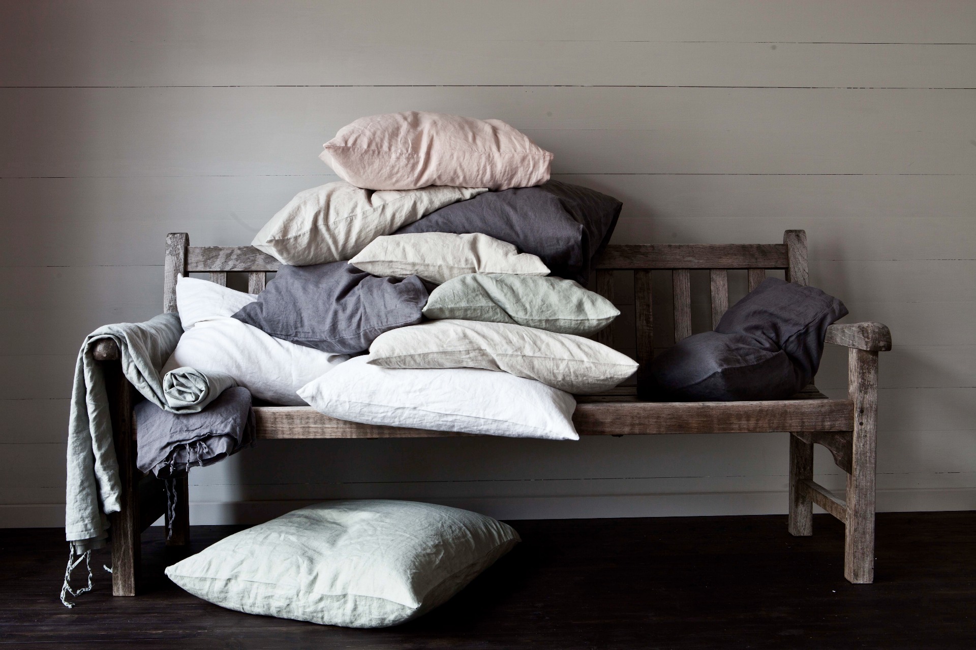 Oreiller en lin, 50x60cm (quatre couleurs)