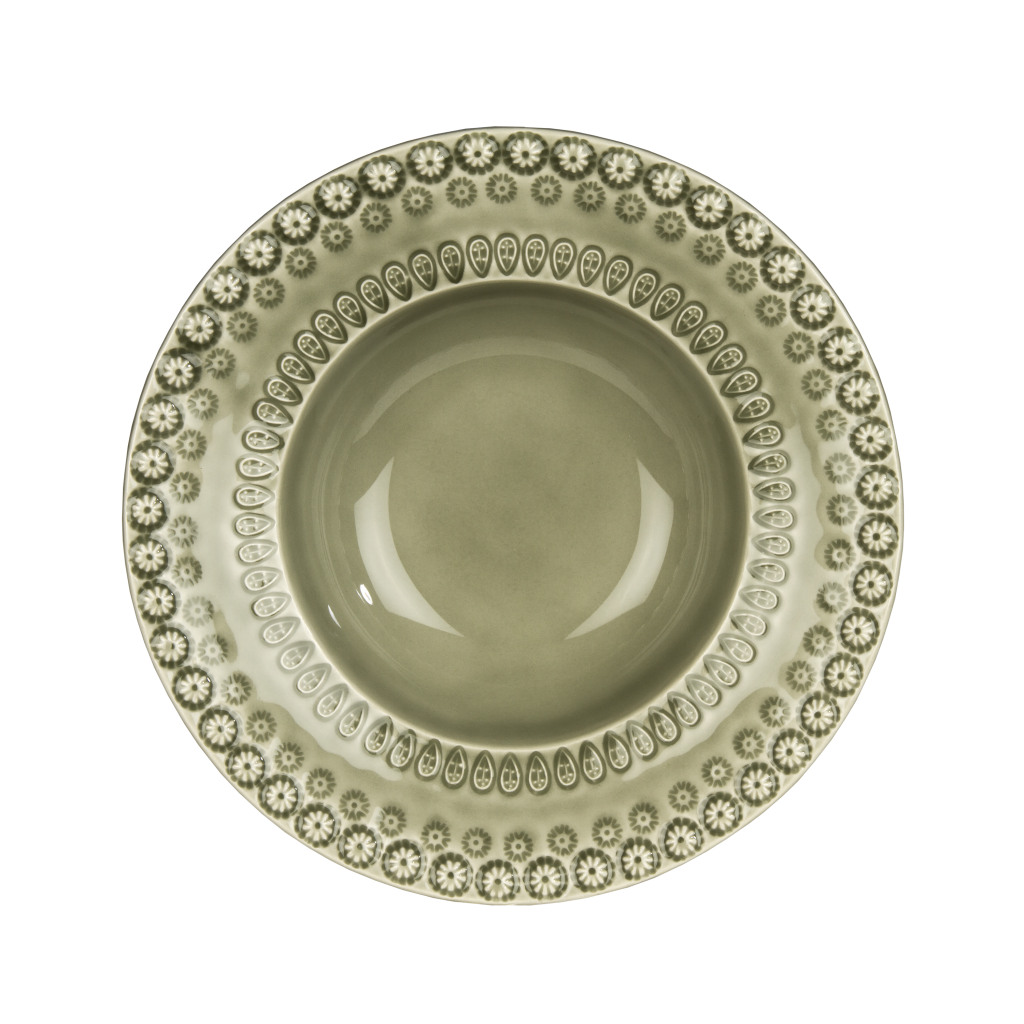 POTERIE JO - ASSIETTE PROFONDE DE DAISY, ARMÉE FANÉE